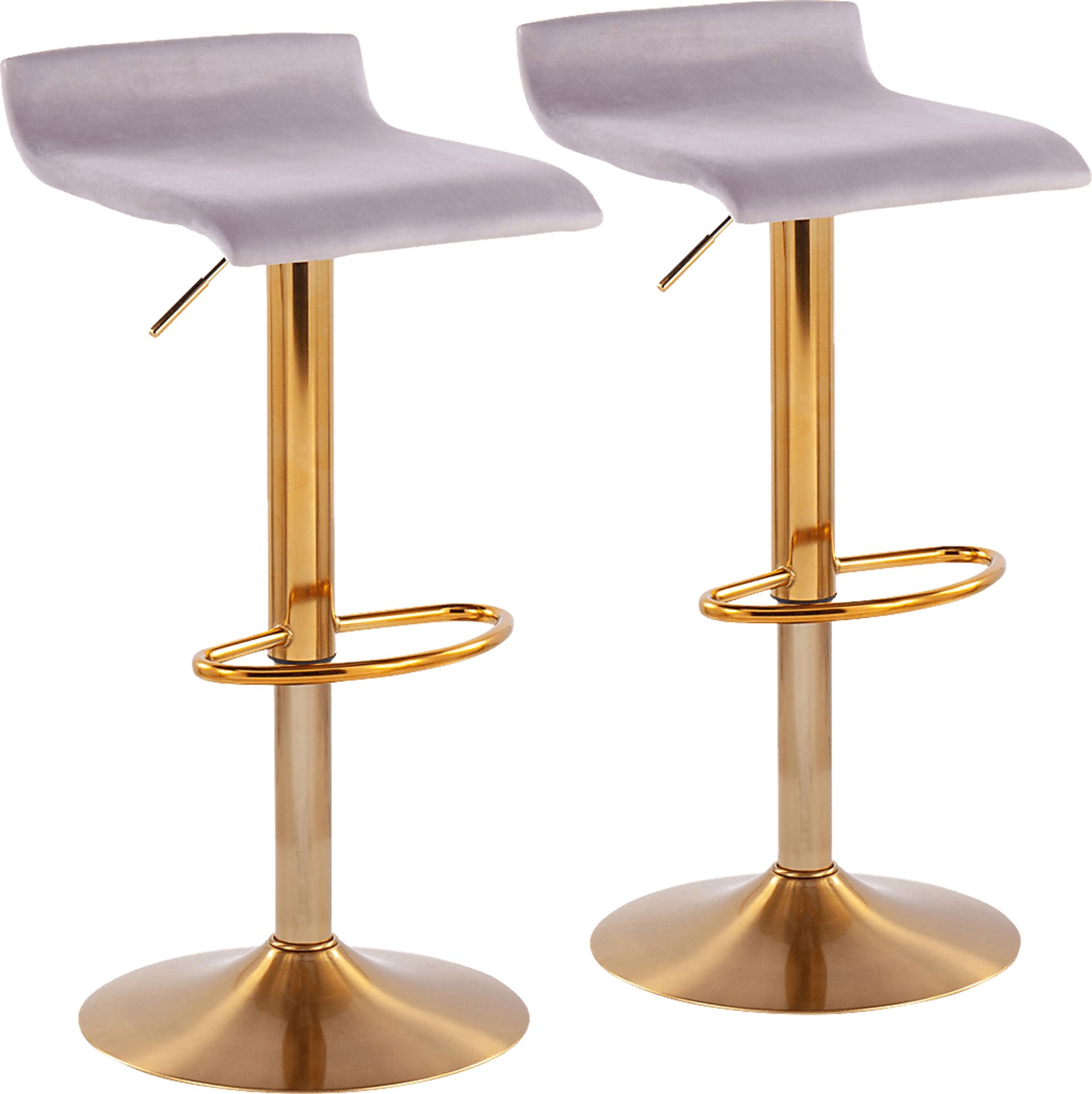 Delmonde Silver Barstool, Set of 2 - Image 1