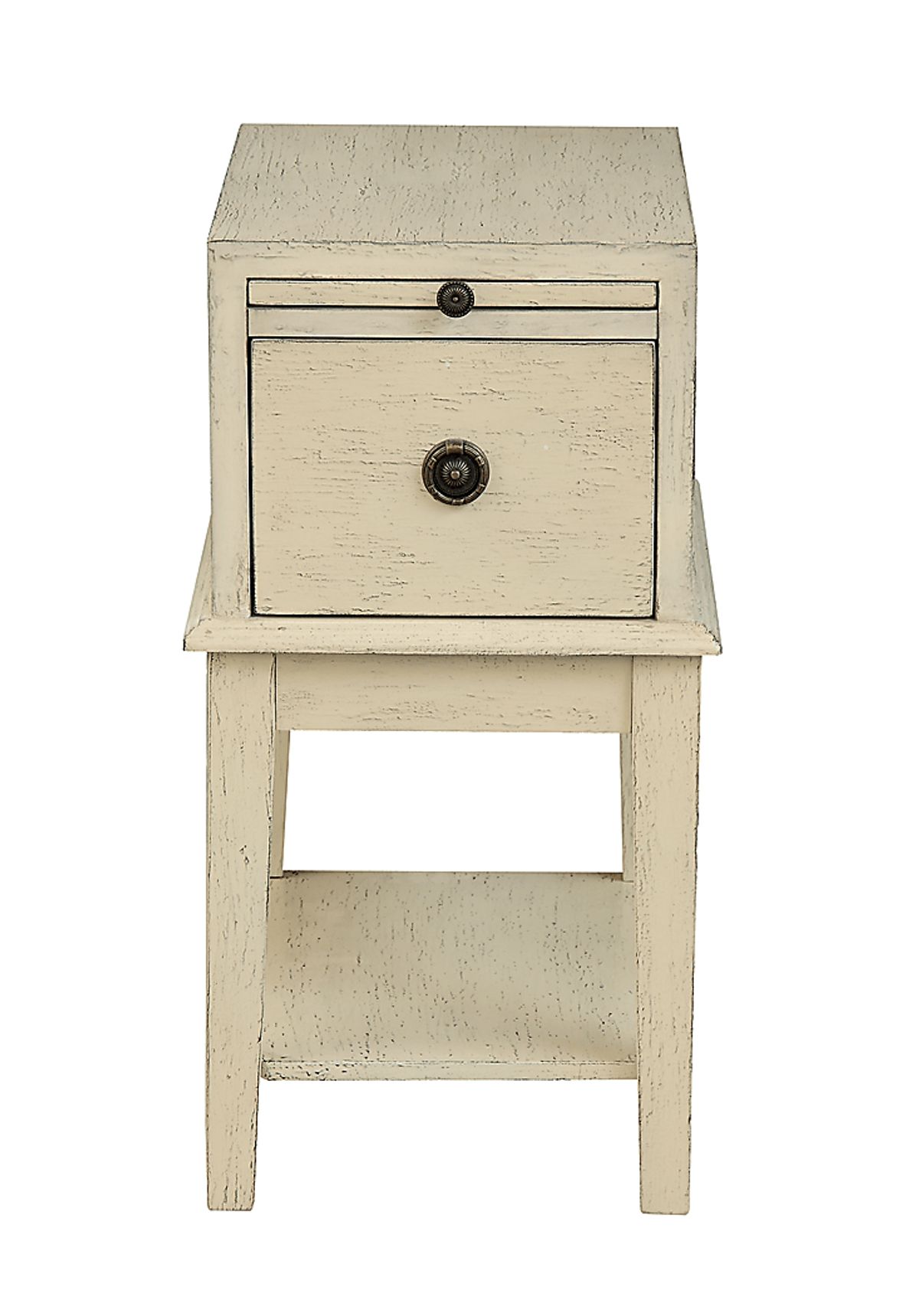 Delnera Ivory Light Wood,White End Table | Rooms to Go