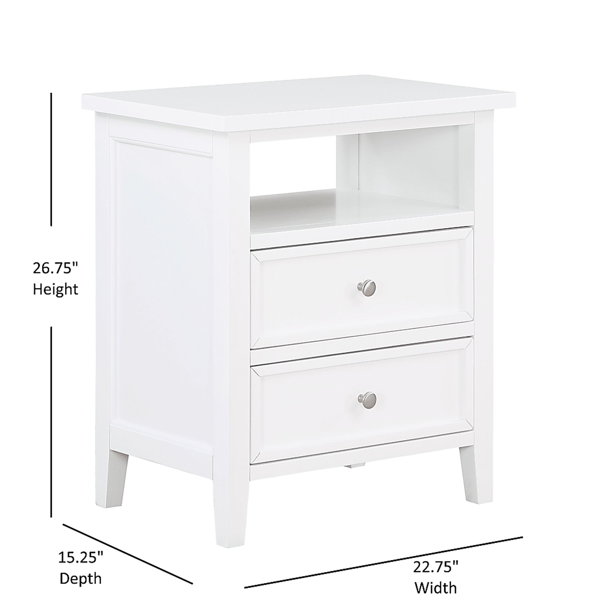 Deloffre White Nightstand - Image 13