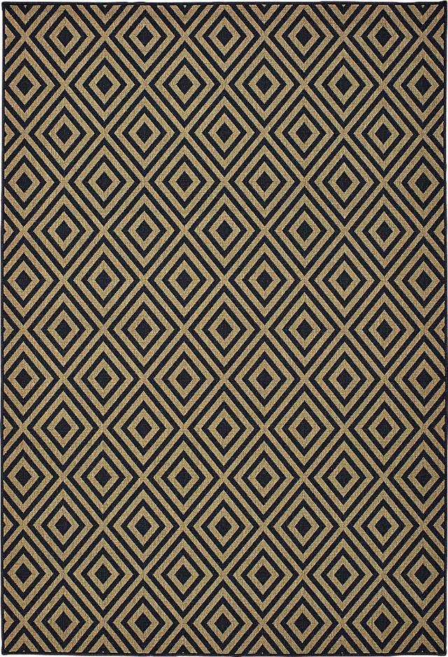 Delores Black 5'3 x 7'6 Indoor/Outdoor Rug - Thumbnail - Image 1