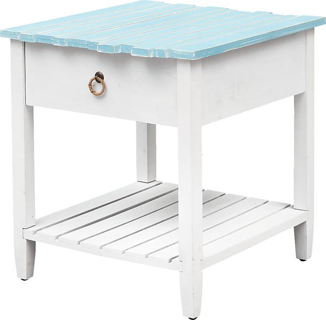 Delphera Teal Accent Table - Thumbnail - Image 1