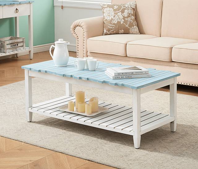 Delphera Teal Cocktail Table - Thumbnail - Image 4