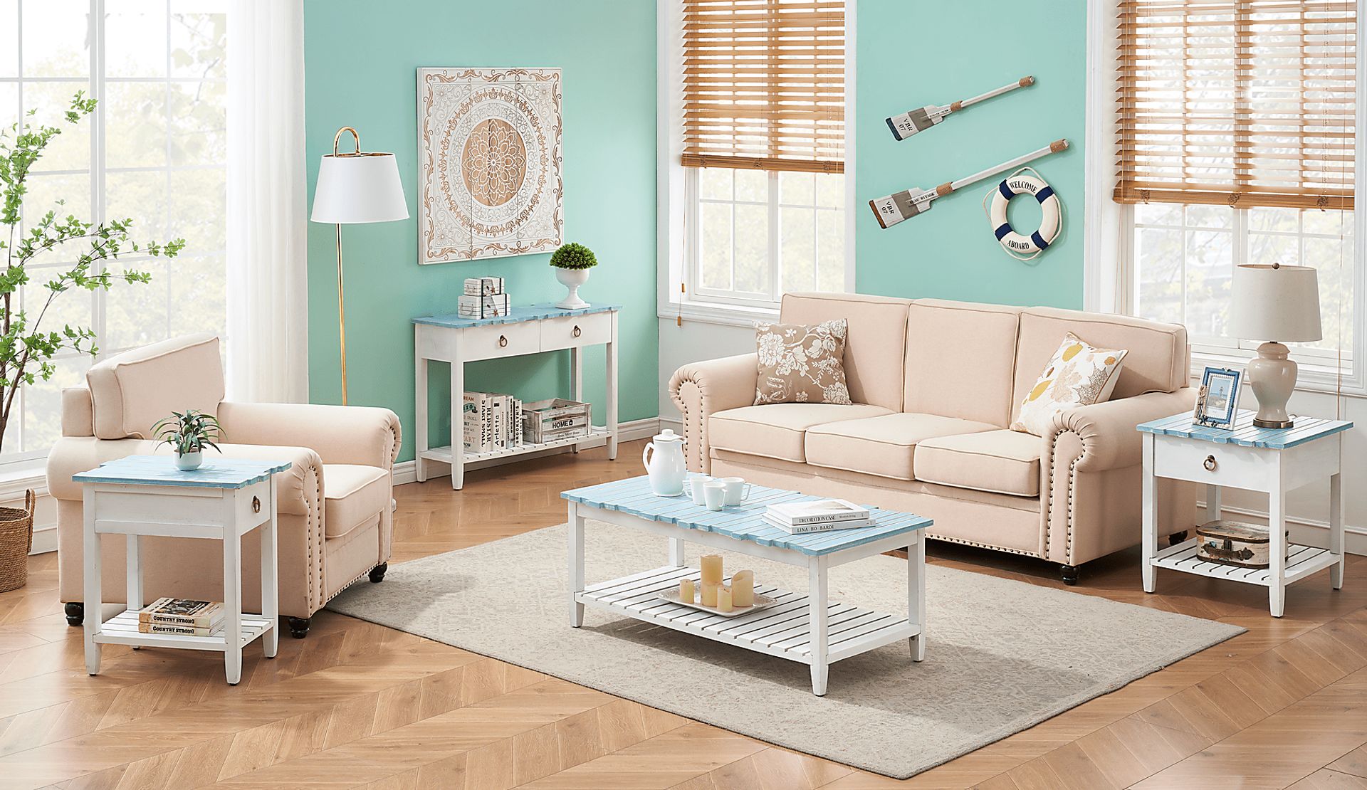 Delphera Teal Cocktail Table - Image 5