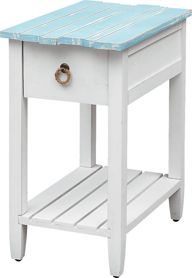 Delphera Teal End Table - Thumbnail - Image 1