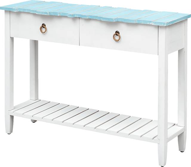Delphera Teal Sofa Table - Thumbnail - Image 1