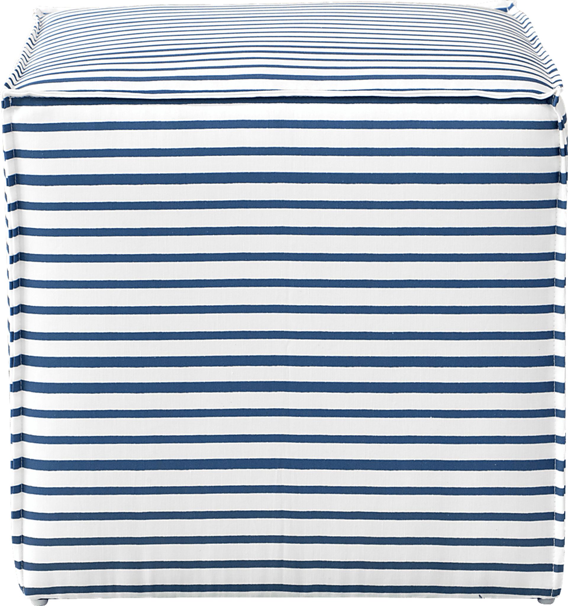 Delphina Navy Ottoman - Image 2