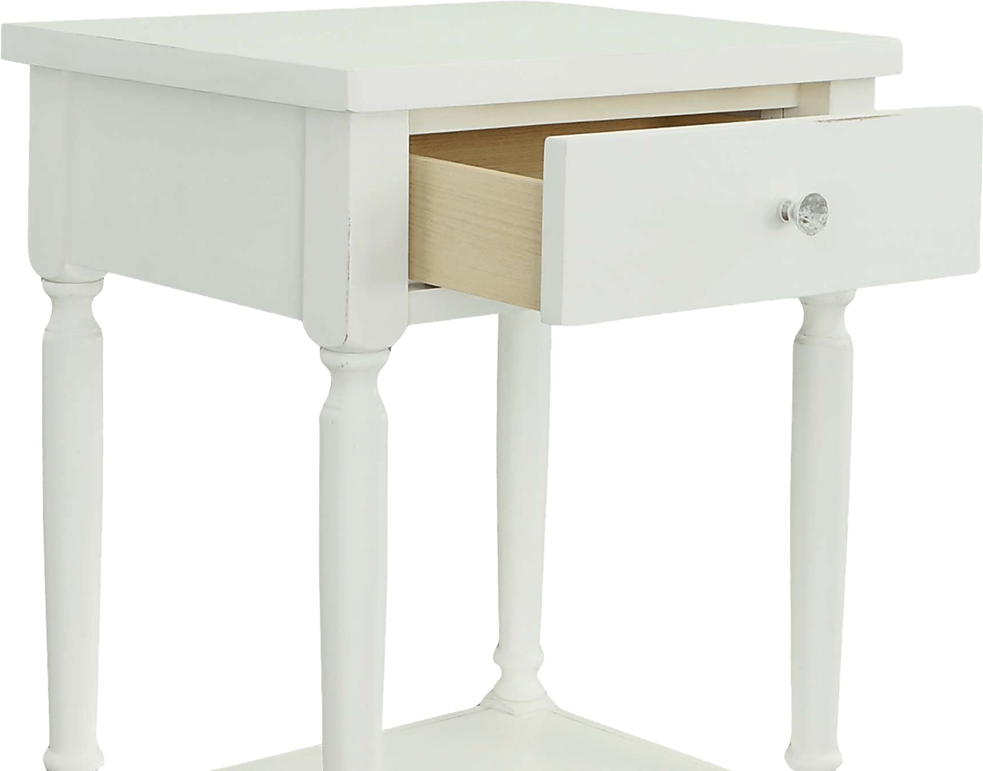 Delphinium White End Table - Image 2