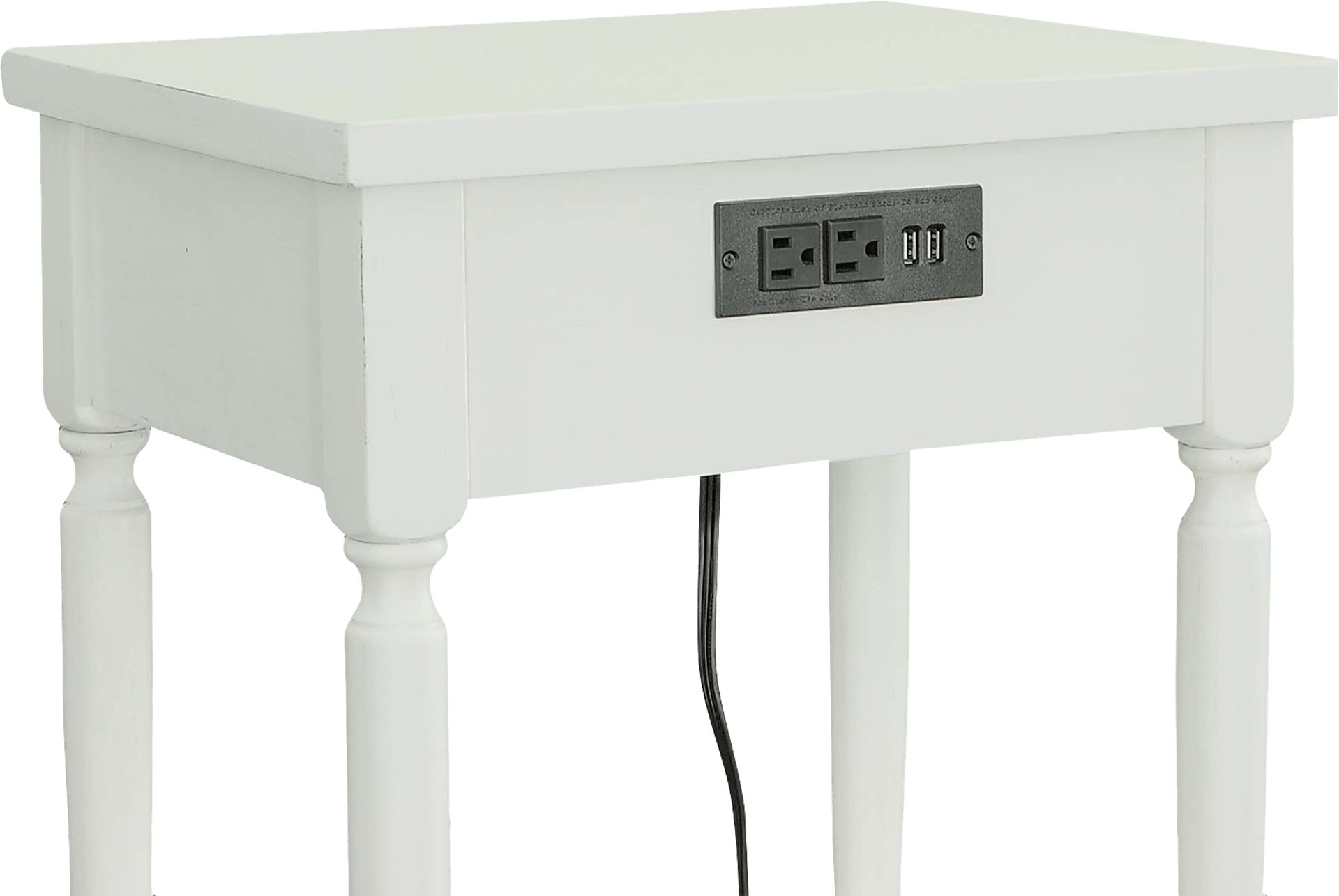 Delphinium White End Table - Image 3