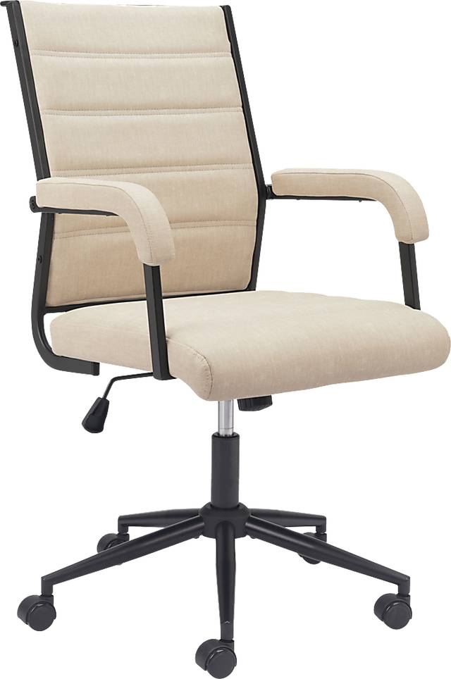 Delthe Beige Office Chair - Thumbnail - Image 1