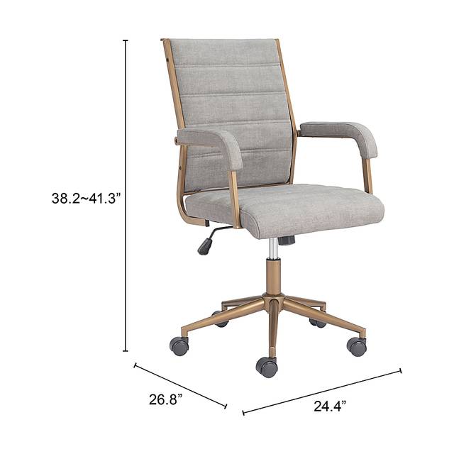 Delthe Gray Office Chair - Thumbnail - Image 2