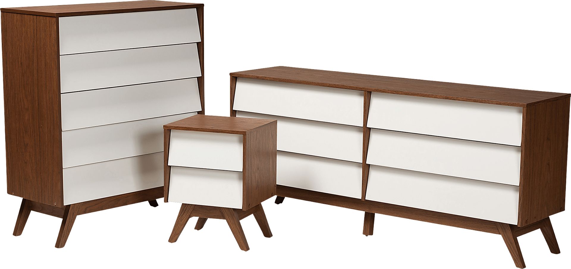 Delwiche White 3pc Dresser Set - Image 1