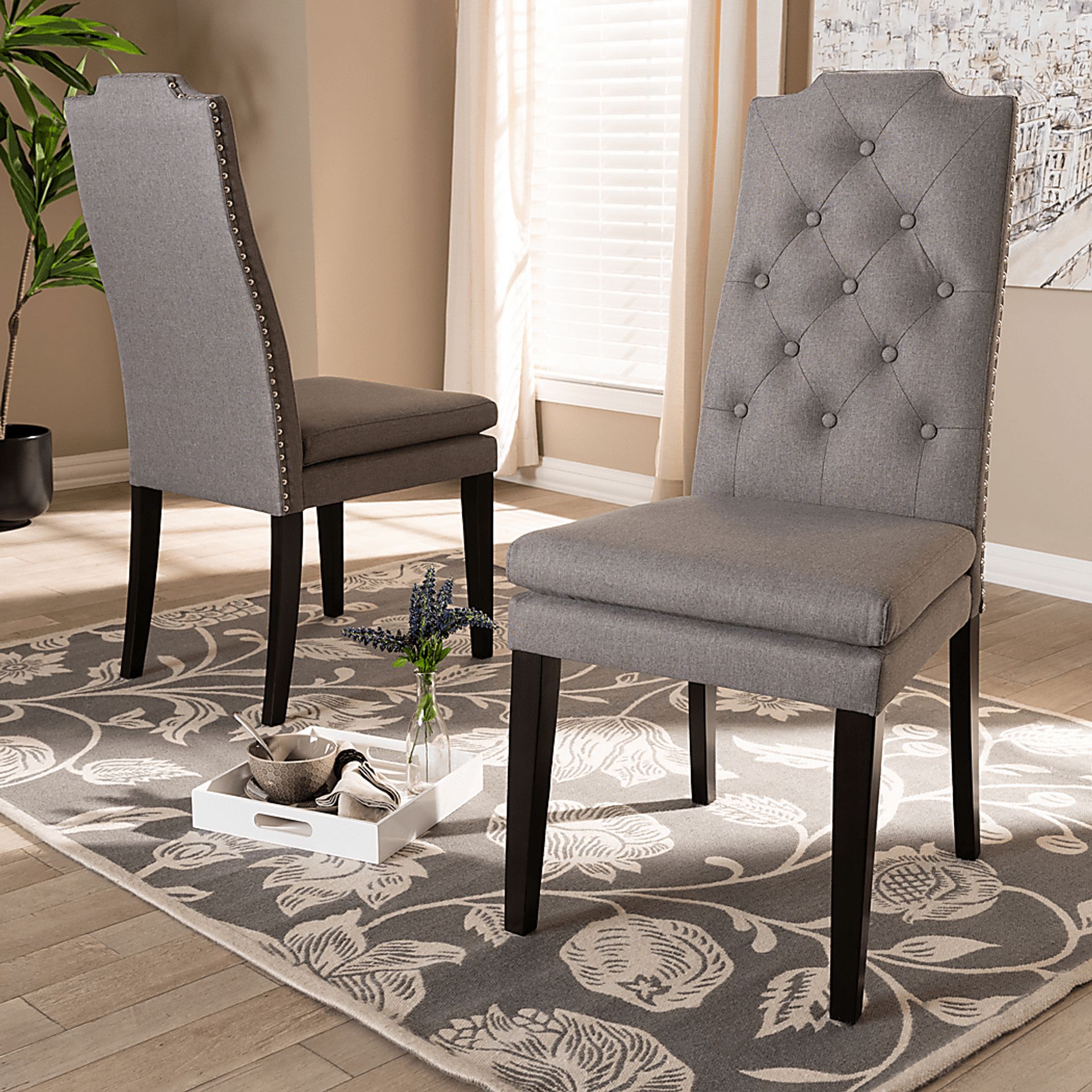 Delwood Gray Side Chair, Set of 2 - Image 2