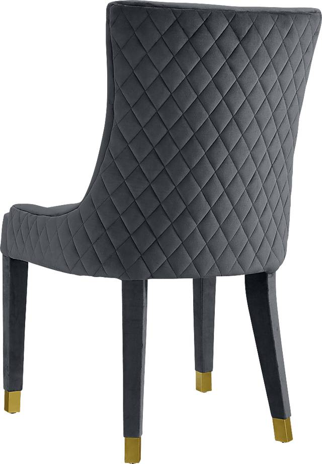 Delyan Gray Side Chair, Set of 2 - Thumbnail - Image 3
