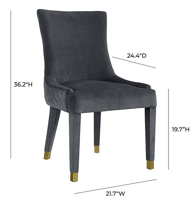 Delyan Gray Side Chair, Set of 2 - Thumbnail - Image 8
