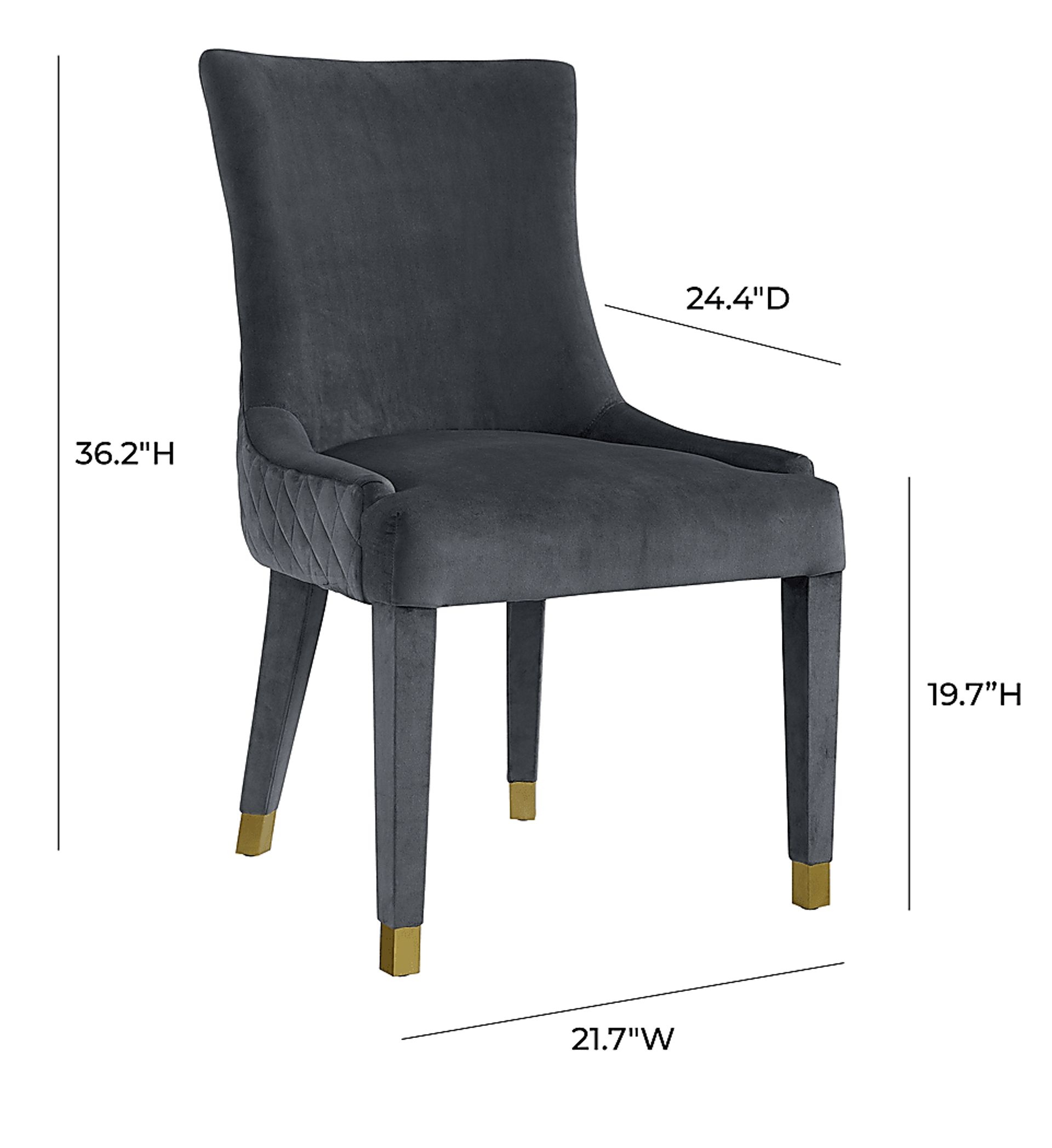 Delyan Gray Side Chair, Set of 2 - Image 8
