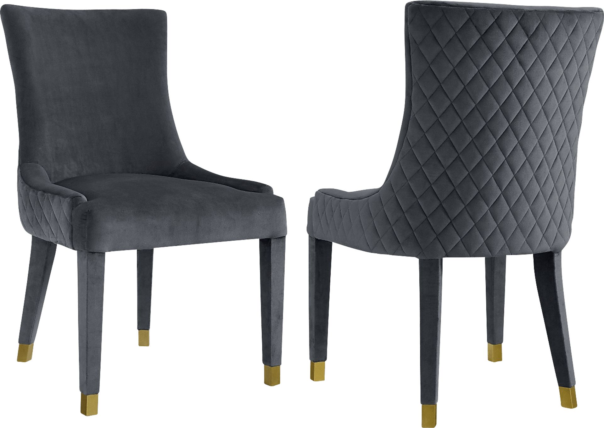 Delyan Gray Side Chair, Set of 2 - Image 1