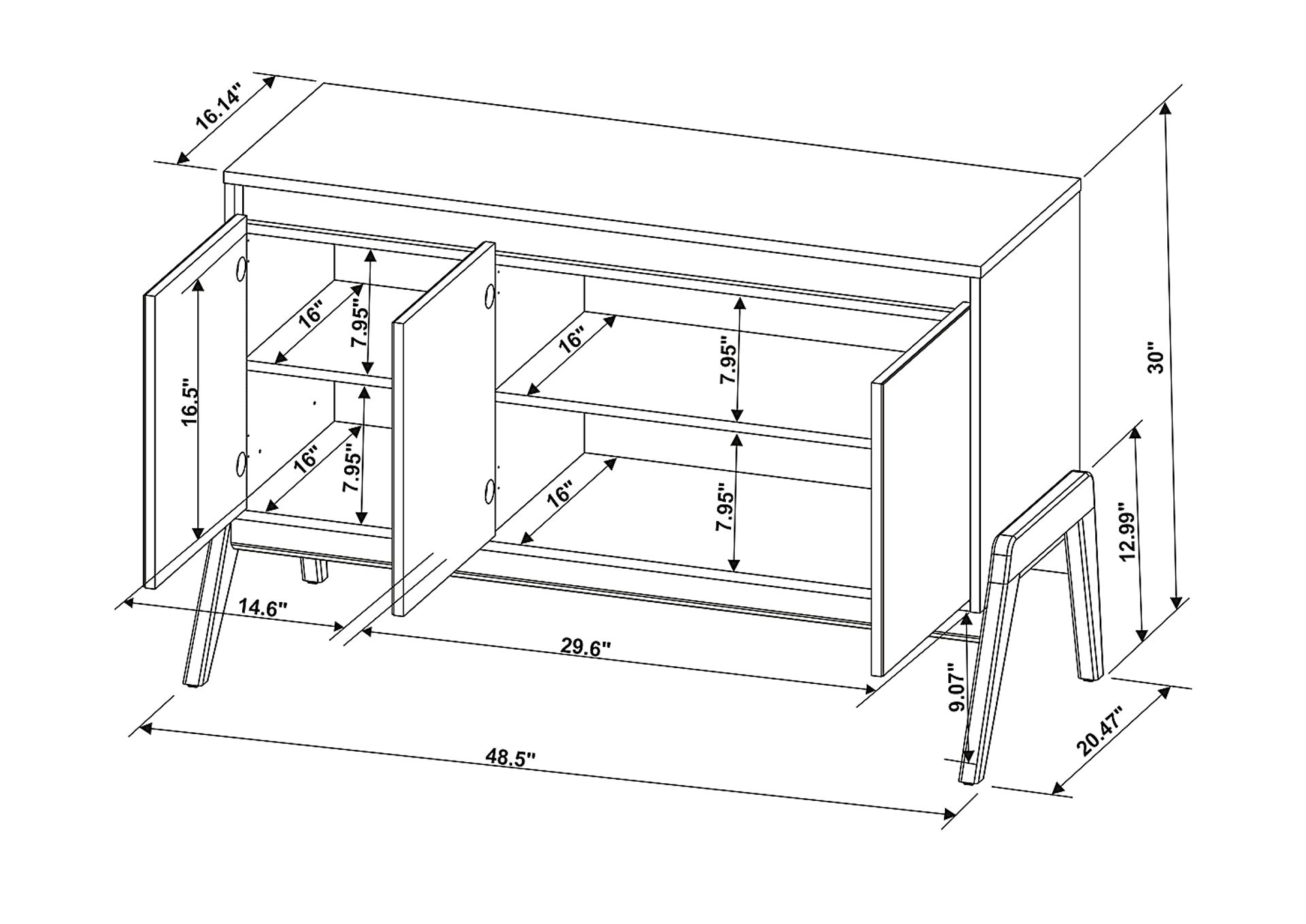 Demerest I White Sideboard - Image 12