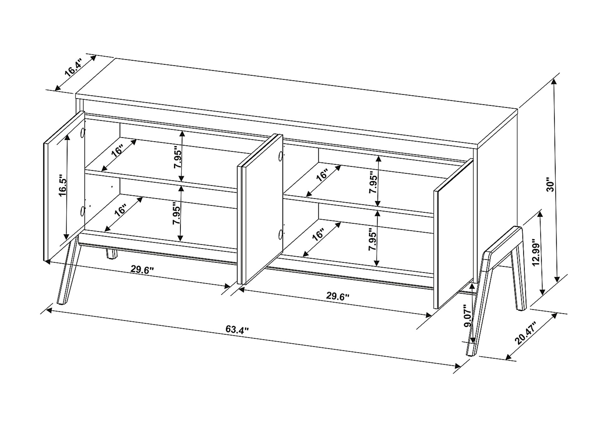 Demerest II White Sideboard - Image 12