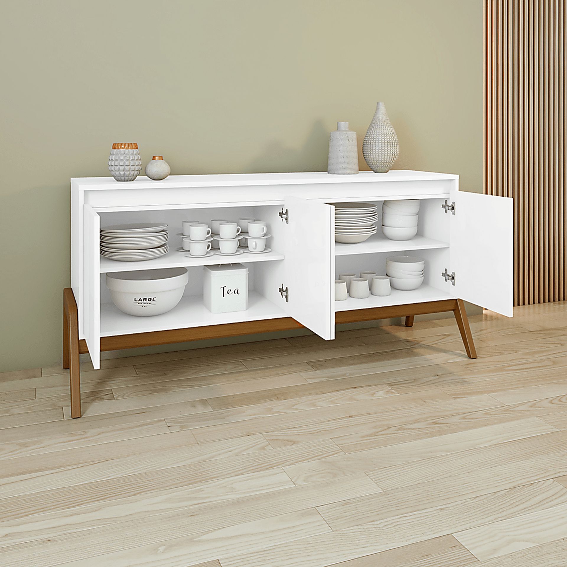 Demerest II White Sideboard - Image 3