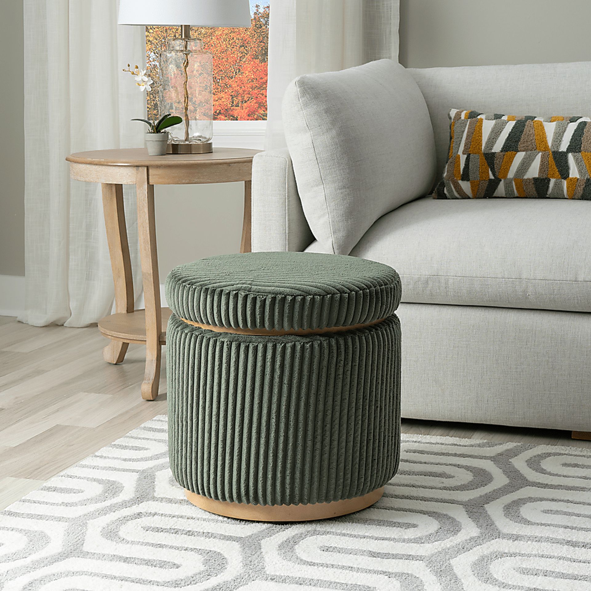 Demico Emerald Ottoman - Image 2