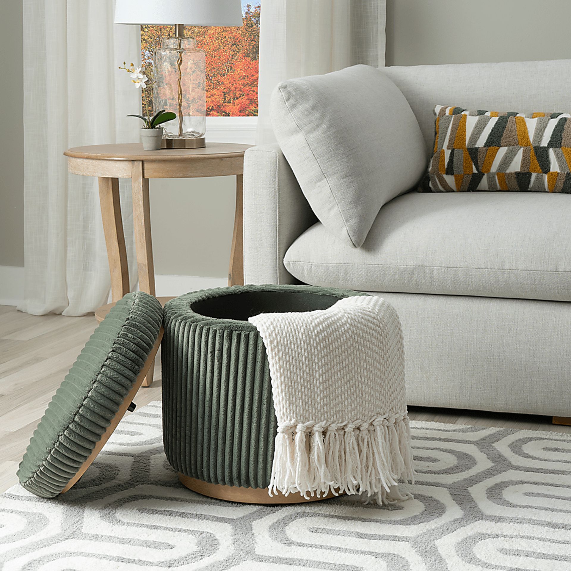 Demico Emerald Ottoman - Image 3