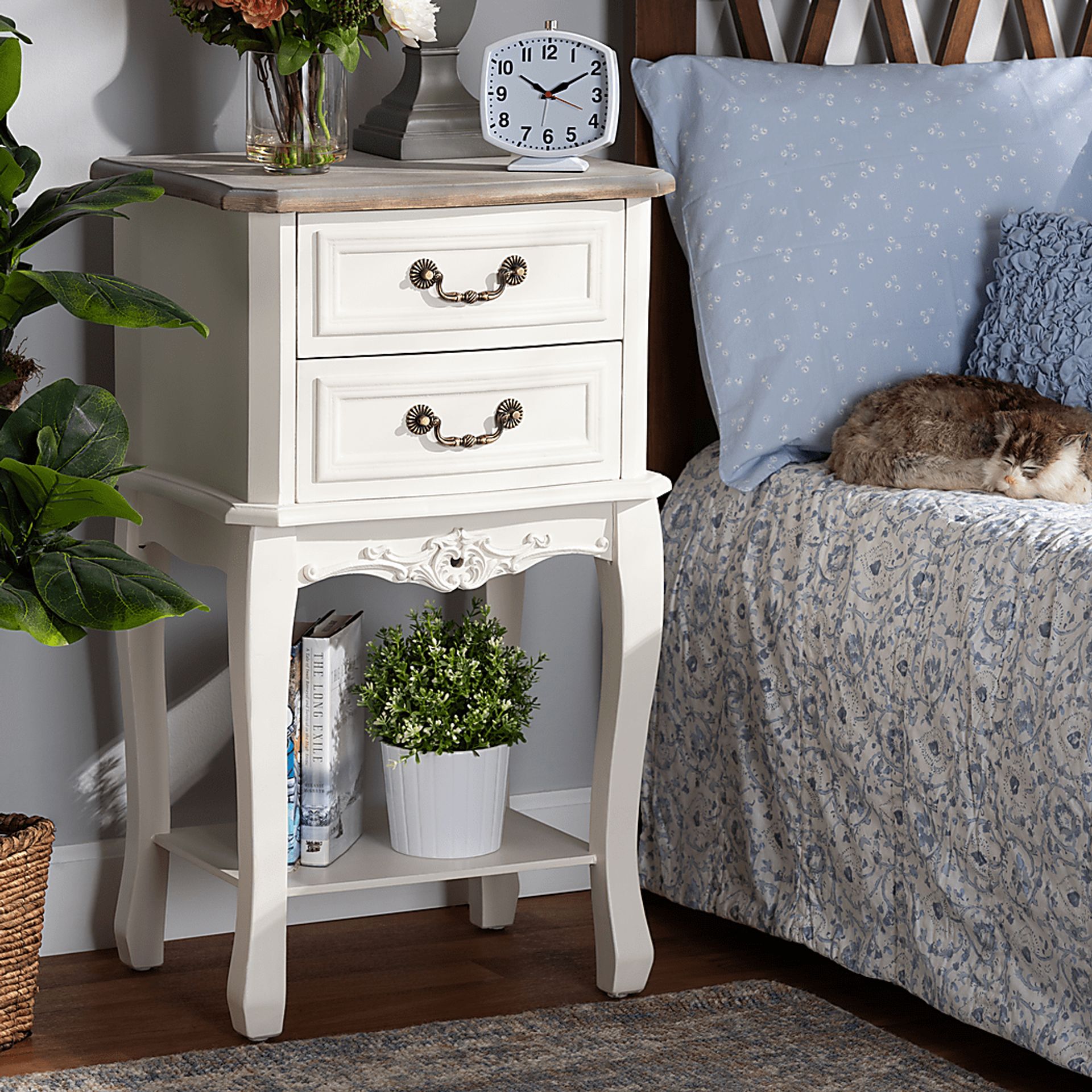 Demille White End Table - Image 8