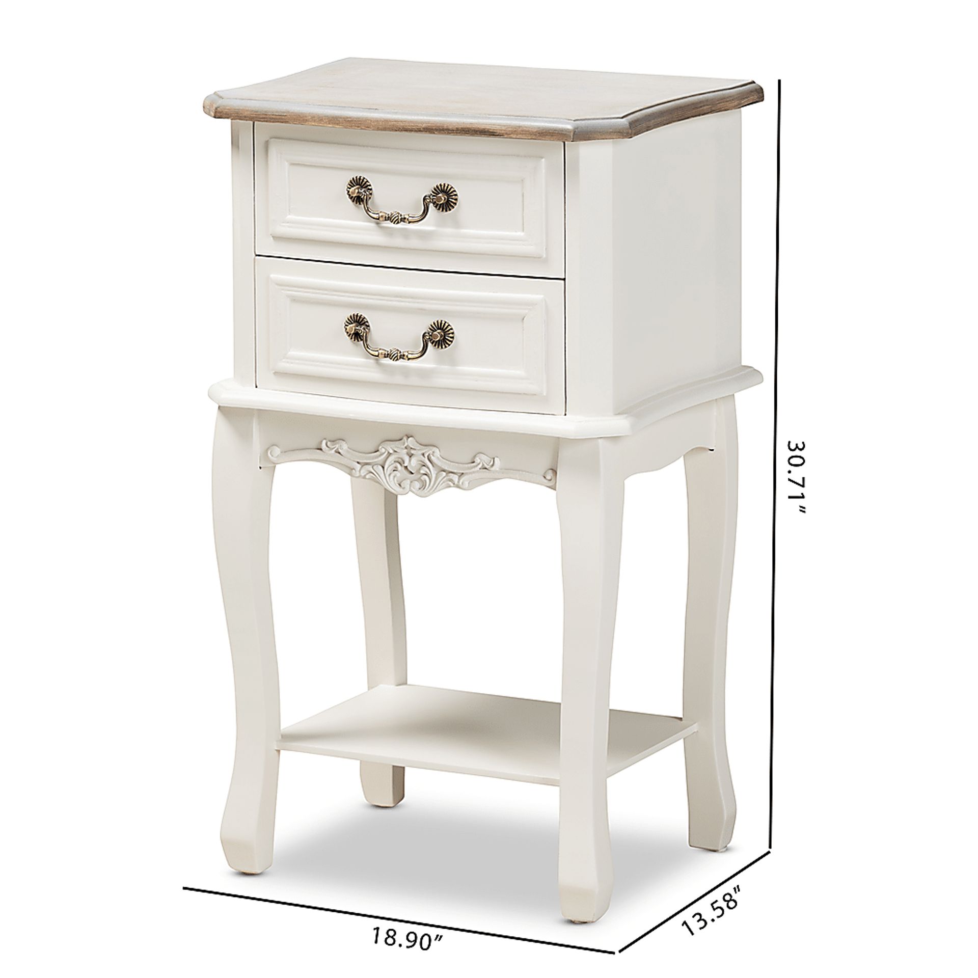 Demille White End Table - Image 10