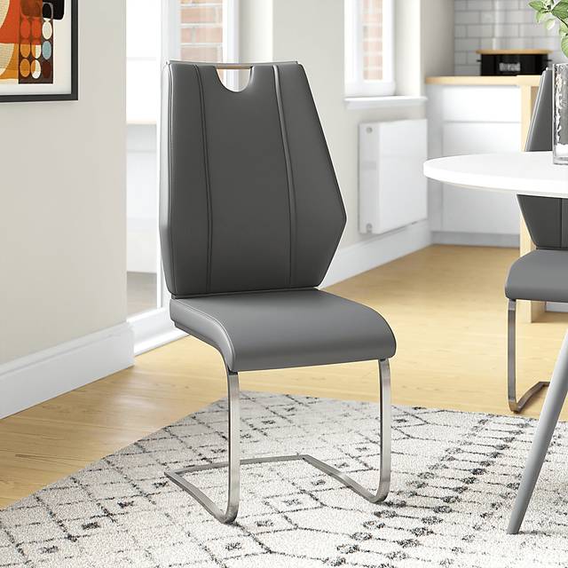 Demilo Gray Side Chair, Set of 2 - Thumbnail - Image 2