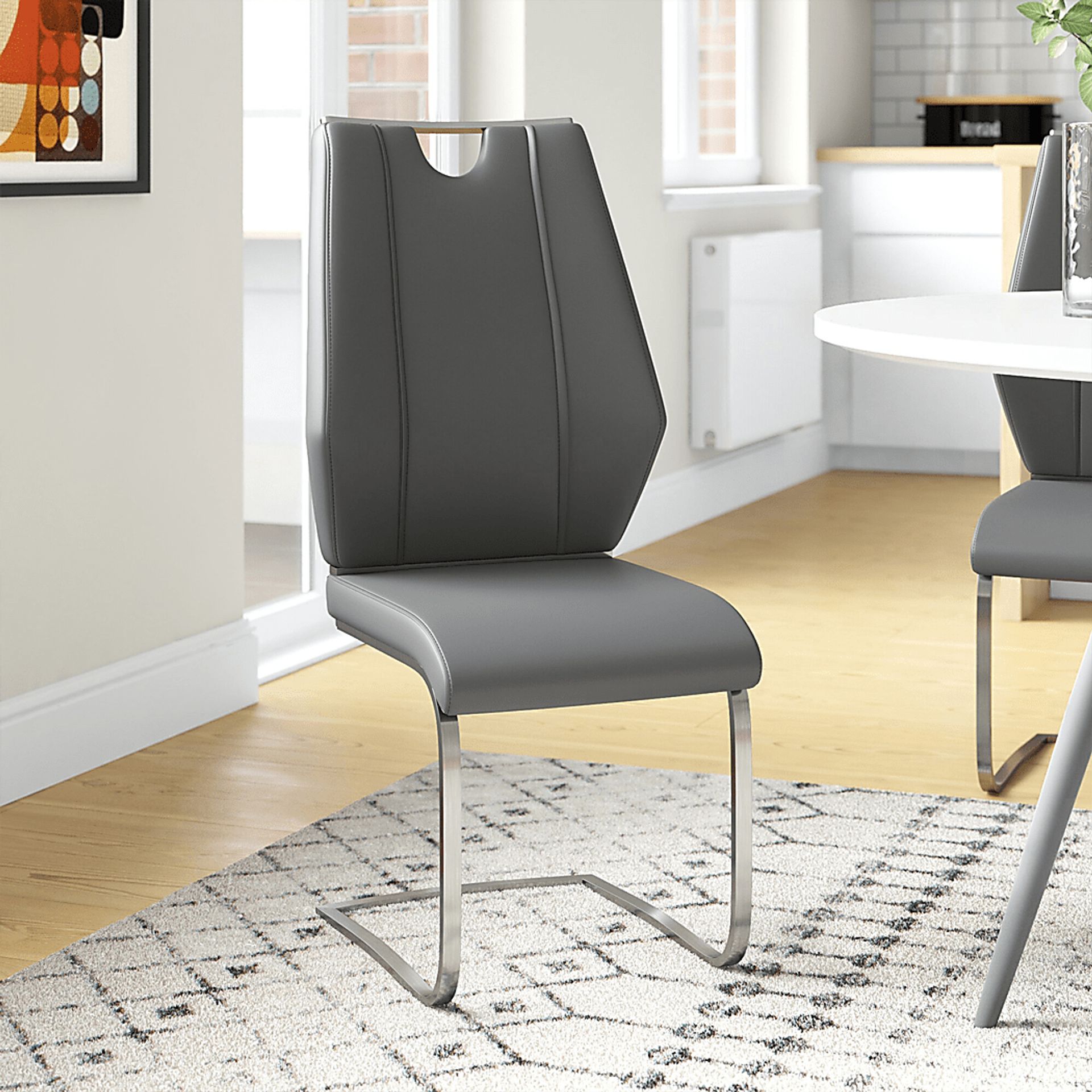 Demilo Gray Side Chair, Set of 2 - Image 2