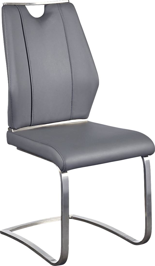 Demilo Gray Side Chair, Set of 2 - Thumbnail - Image 3