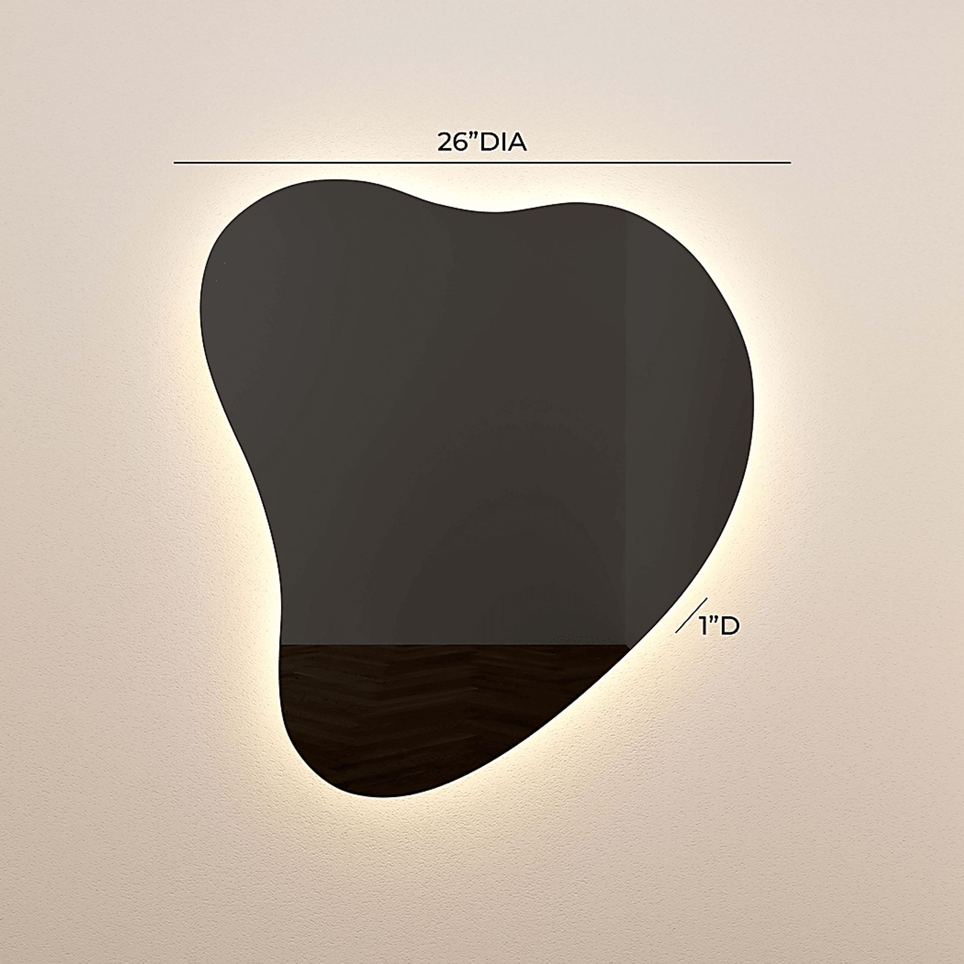 Demoree I Black LED Wall Mirror - Image 6