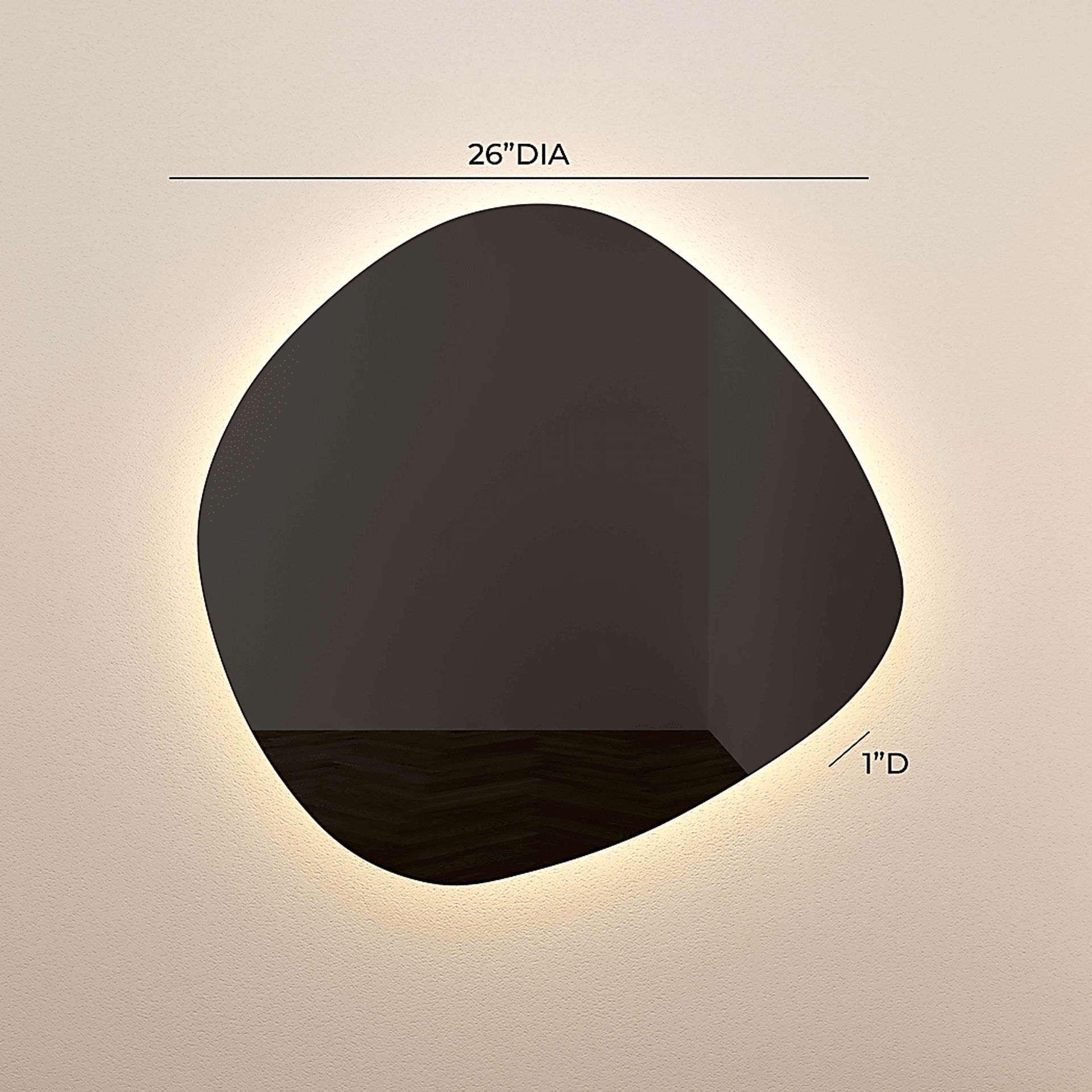 Demoree II Black LED Wall Mirror - Image 5