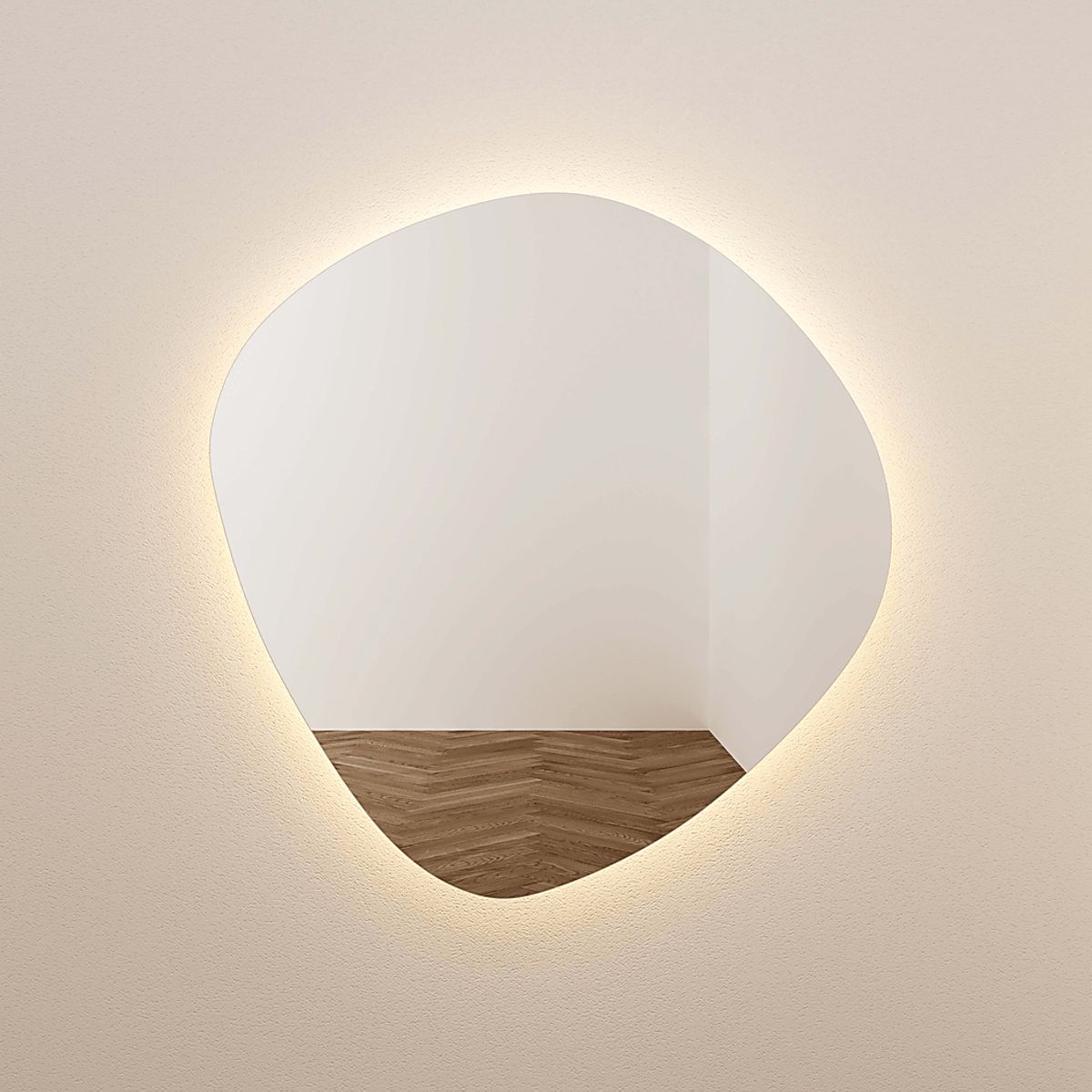 Demoree II Clear White Wall Mirror | Rooms to Go