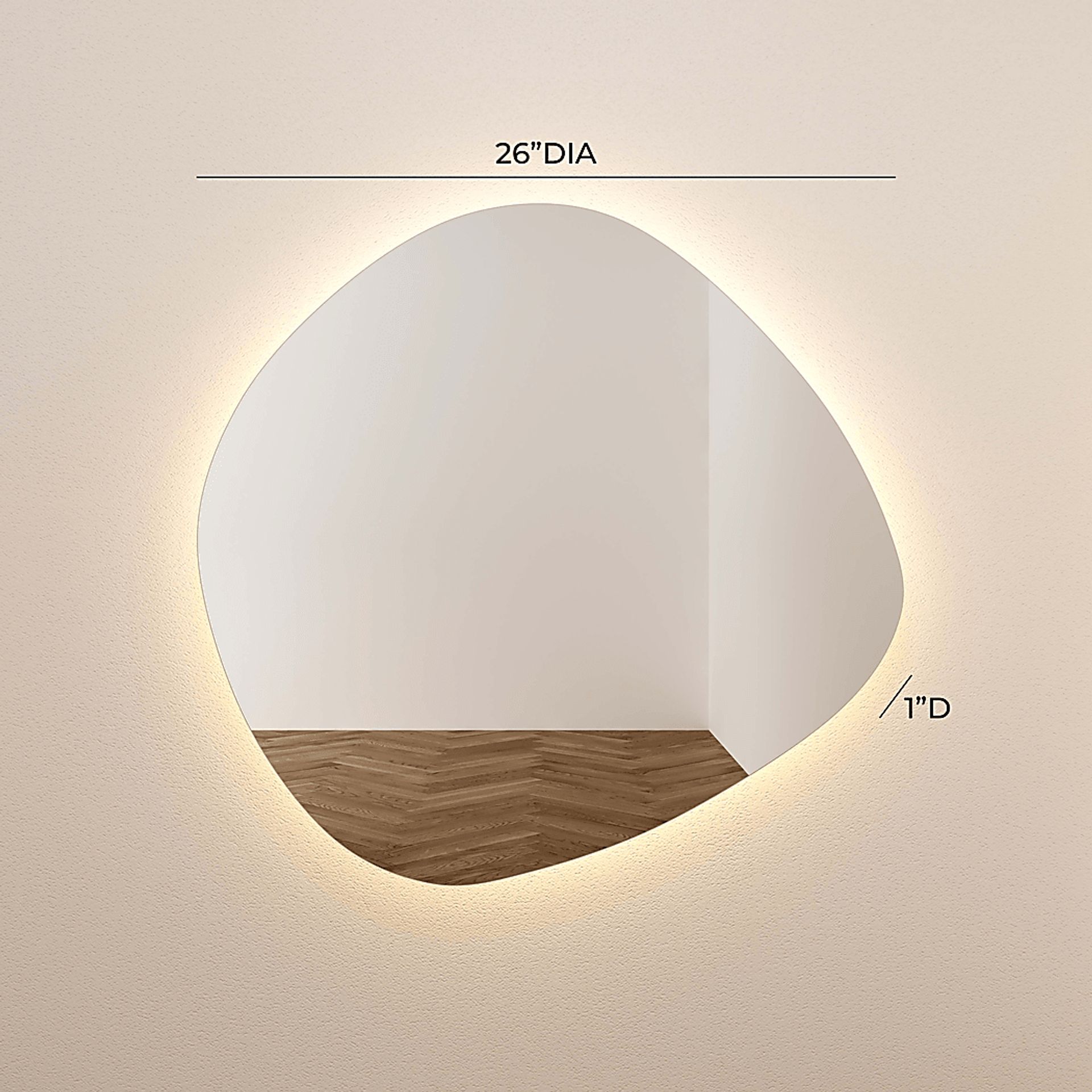 Demoree II Translucent LED Wall Mirror - Image 6