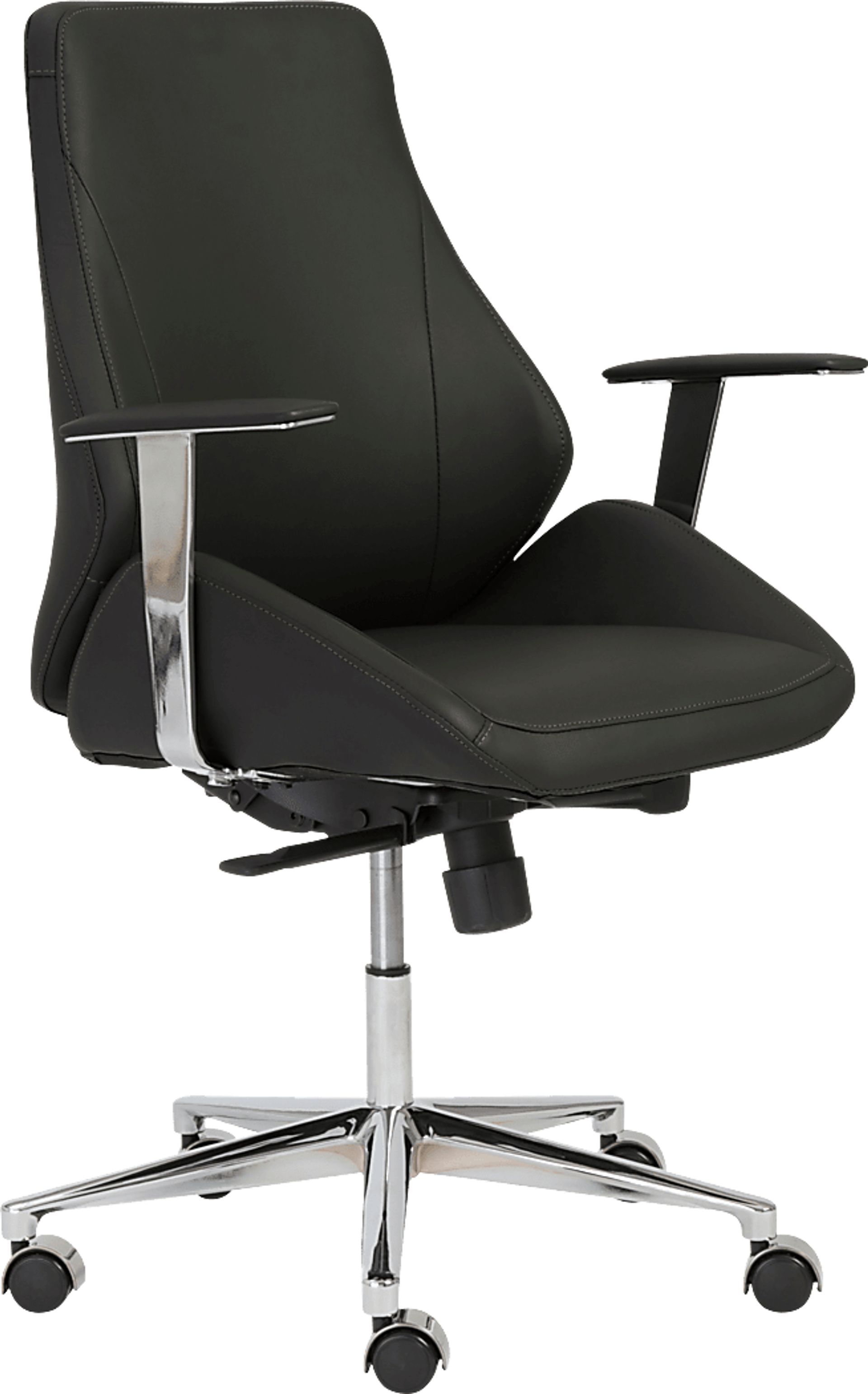 Demores Black Low Office Chair - Image 2