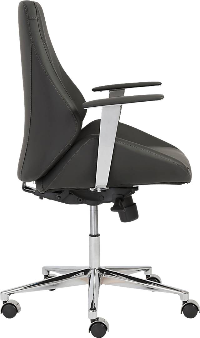 Demores Black Low Office Chair - Thumbnail - Image 3