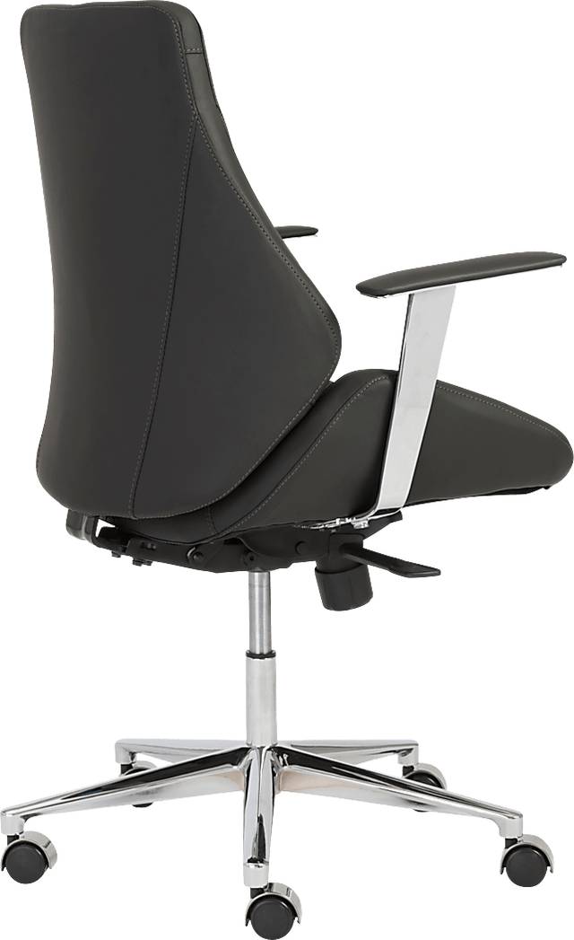 Demores Black Low Office Chair - Thumbnail - Image 4