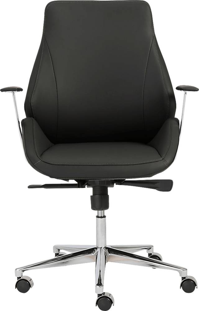 Demores Black Low Office Chair - Thumbnail - Image 1