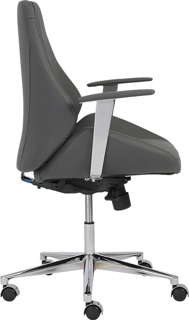 Demores Gray Low Office Chair - Thumbnail - Image 3