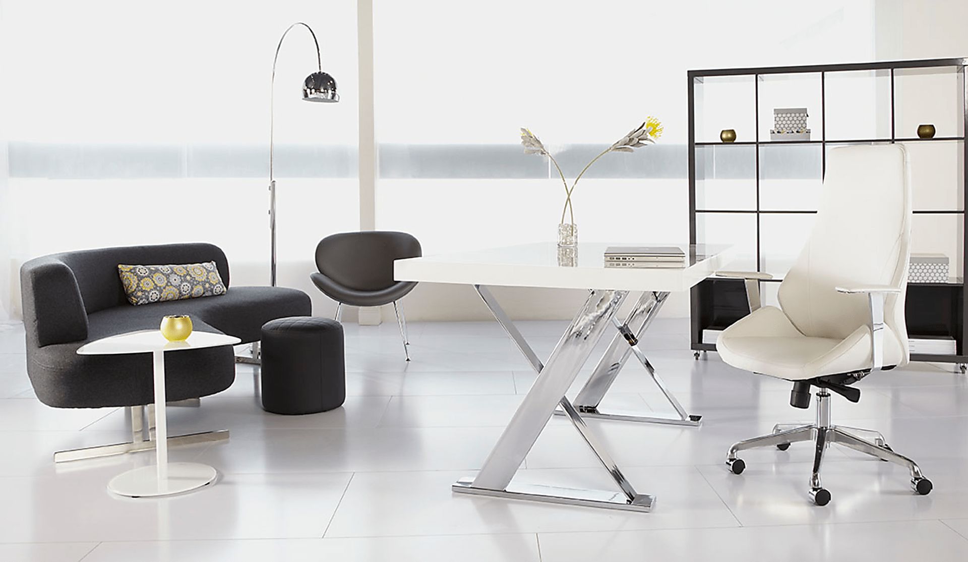 Demores White High Office Chair - Image 2