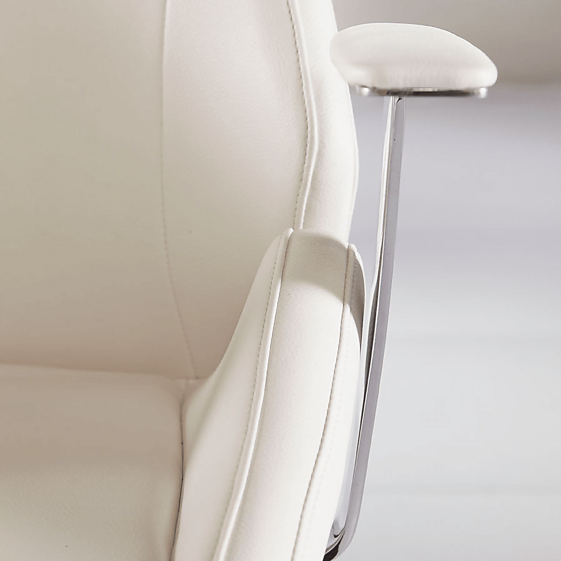 Demores White Low Office Chair - Image 3