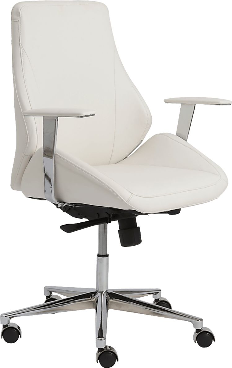 Demores White Low Office Chair - Rooms To Go