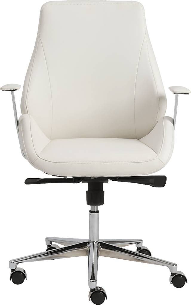 Demores White Low Office Chair - Thumbnail - Image 1