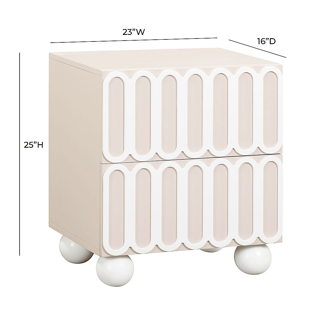 Demorest Taupe Nightstand - Thumbnail 4