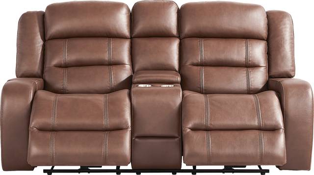 Denali Brown 2 Pc Leather Power Reclining Living Room - Thumbnail - Image 12