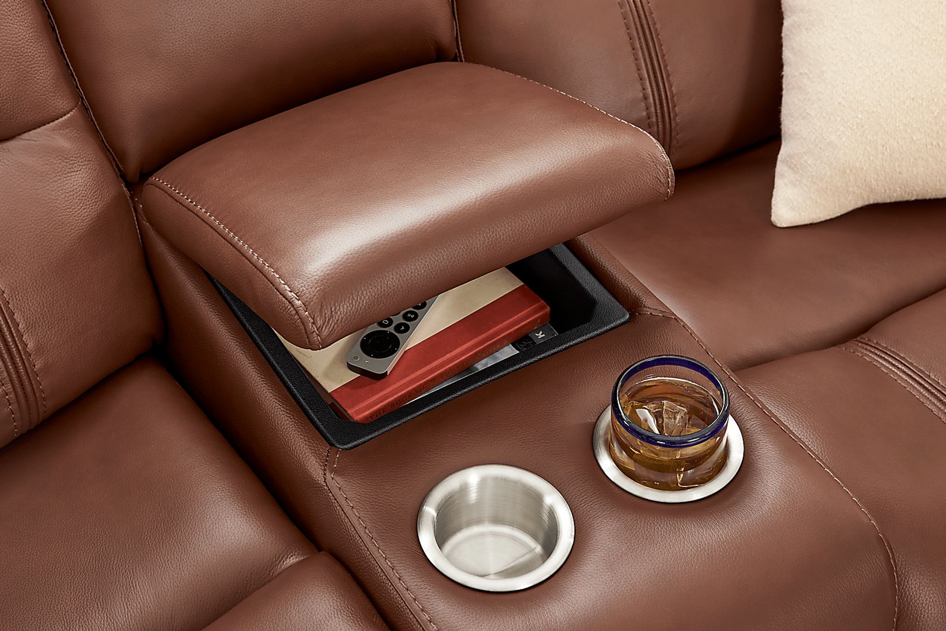 Denali Brown 2 Pc Leather Power Reclining Living Room - Image 16