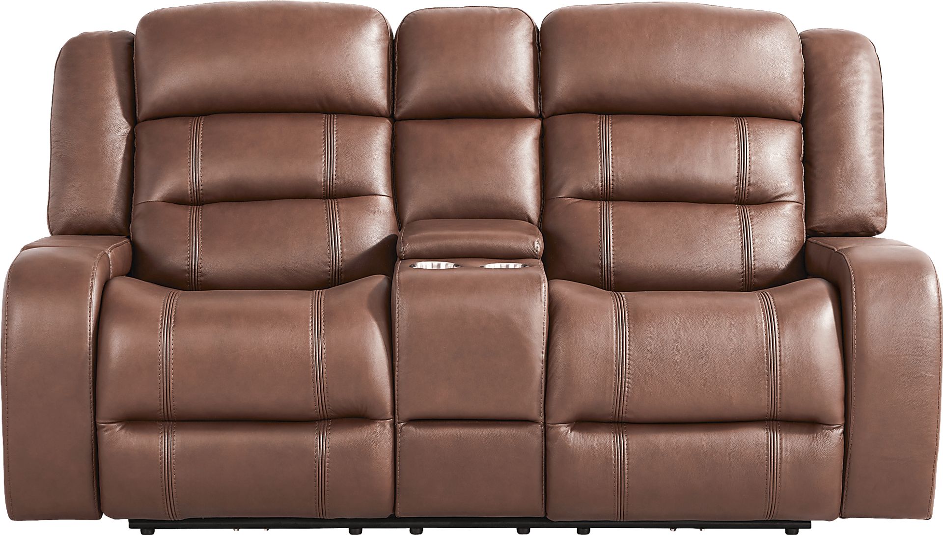 Denali Brown 2 Pc Leather Power Reclining Living Room - Image 11