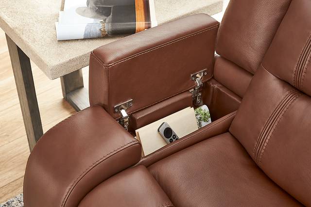 Denali Brown 2 Pc Leather Power Reclining Living Room - Thumbnail - Image 8