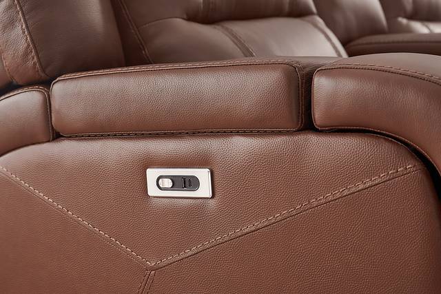 Denali Brown 2 Pc Leather Power Reclining Living Room - Thumbnail - Image 10