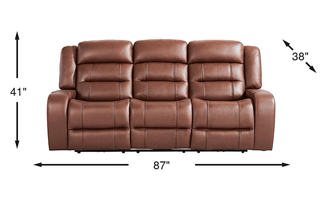 Denali Leather Non-Power Reclining Sofa